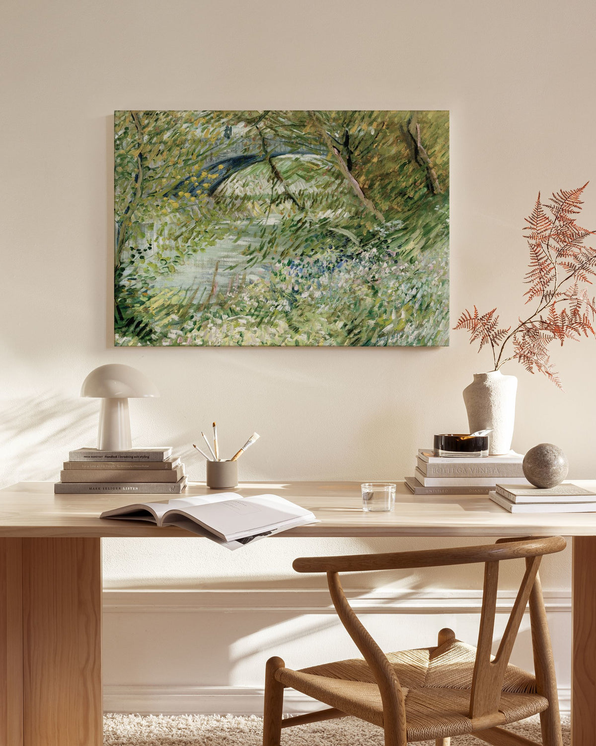 Van Gogh - River Bank in Springtime Landscape Canvas print
