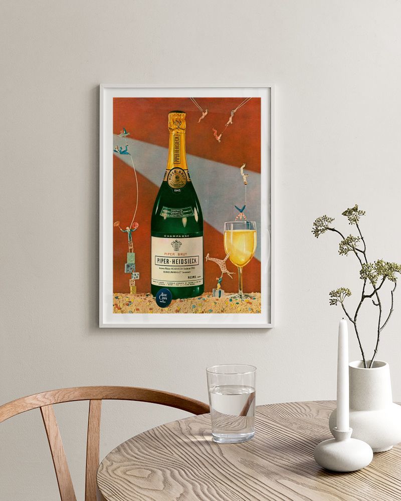 Vintage Champagne Print