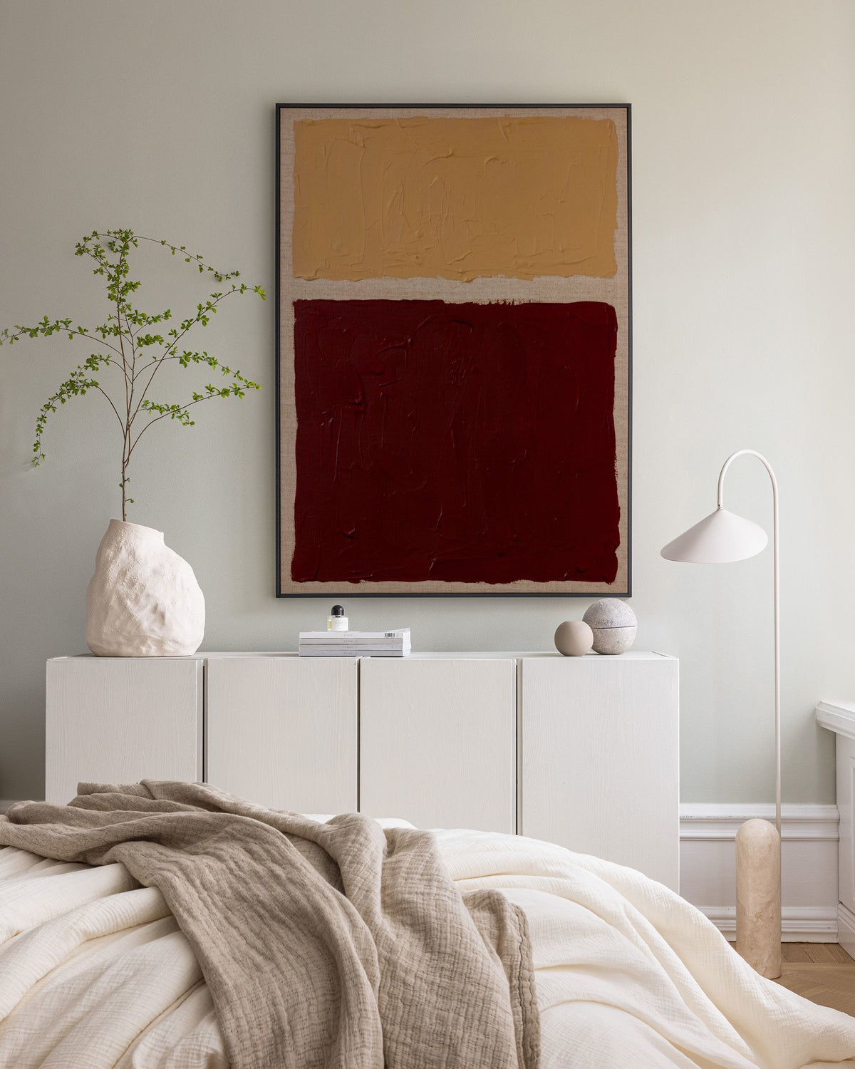 Ochre Versus Oxblood Canvas print