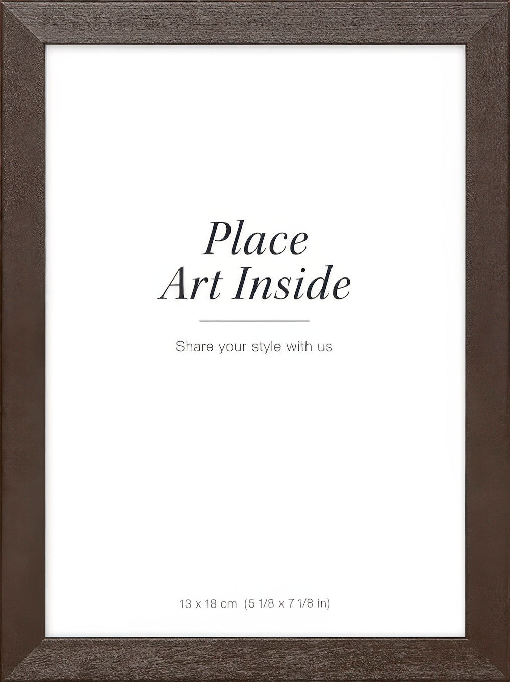 Picture frame in dark wood plexi