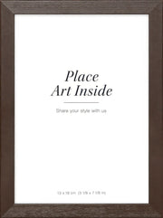 Picture frame in dark wood plexi