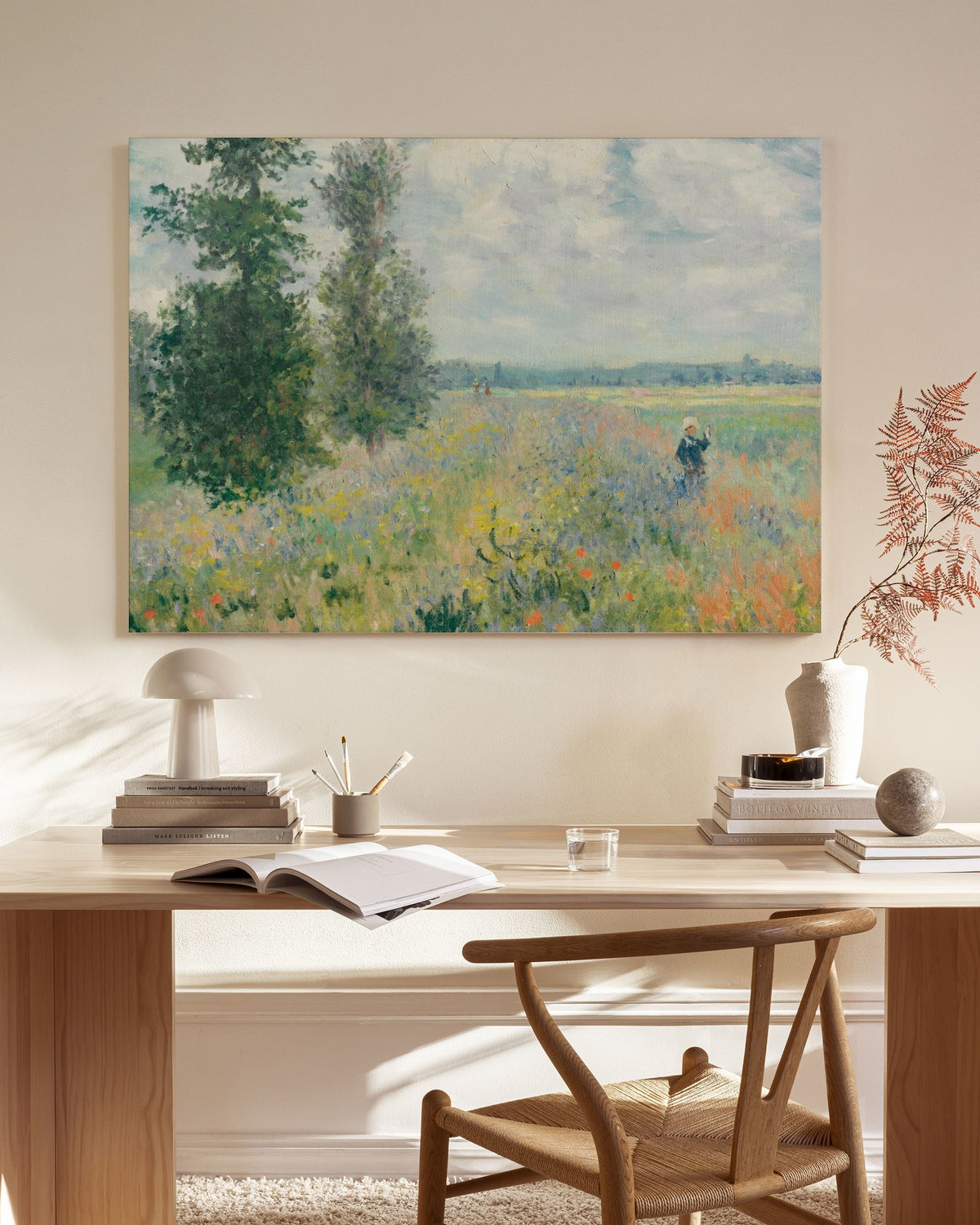 Monet - Poppy Fields Near Argenteuil Landscape Canvas print