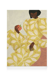 Female with Apricot Canvas print
