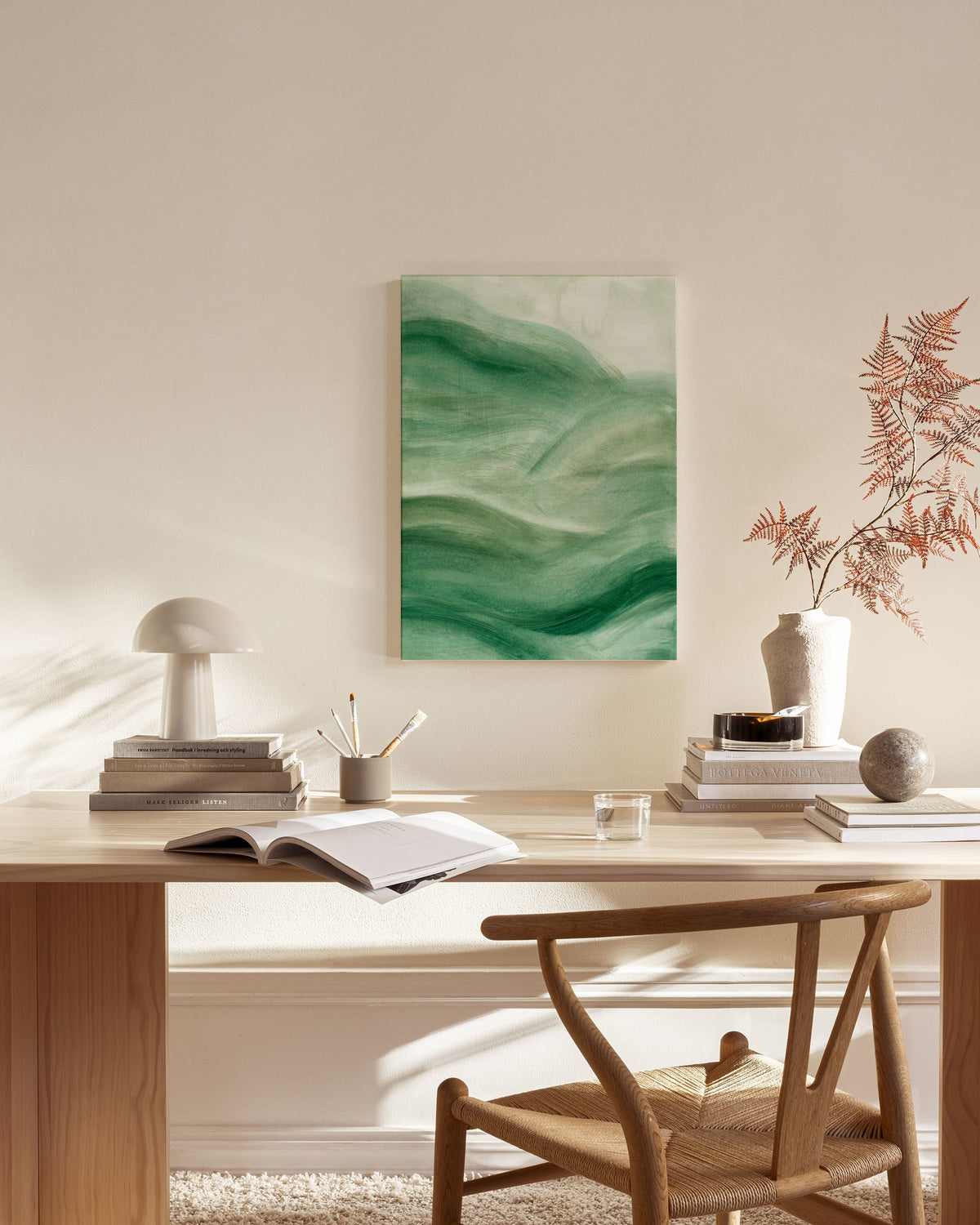 Flowy Green No2 Canvas print
