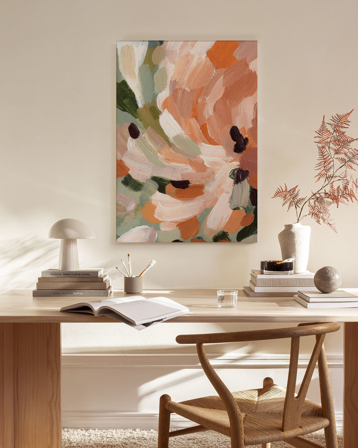 Soft Rustic Florals No1 Canvas print