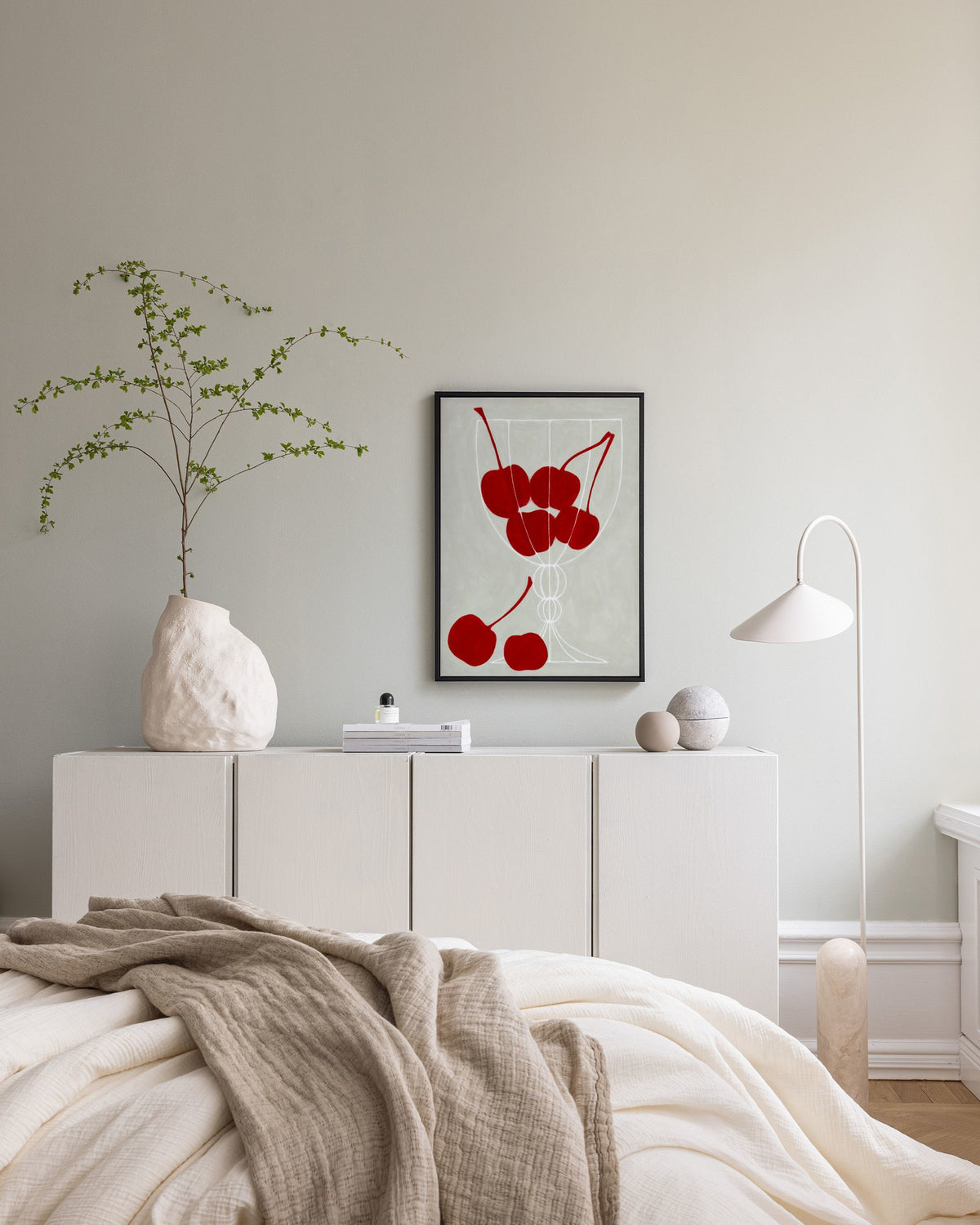 Kit Agar - Cherries Canvas print