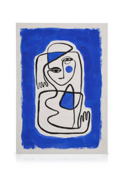 Pose in Blue Canvas print