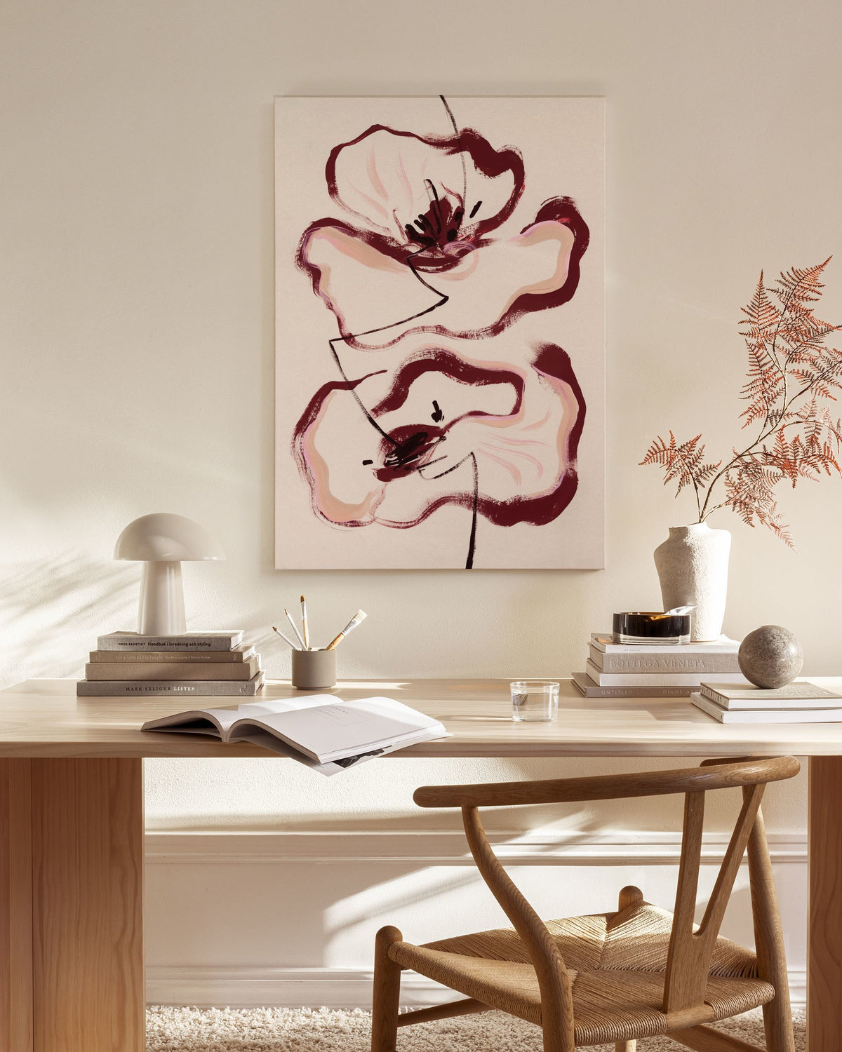 Floral Lines Canvas print