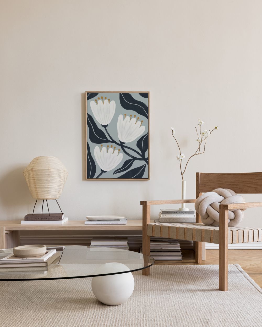 Graphic Florals No1 Canvas print