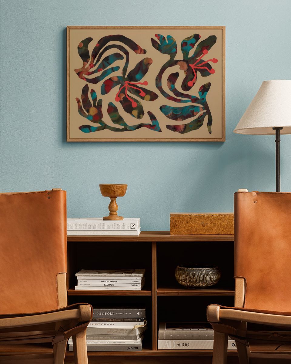 Marbled Garden Print