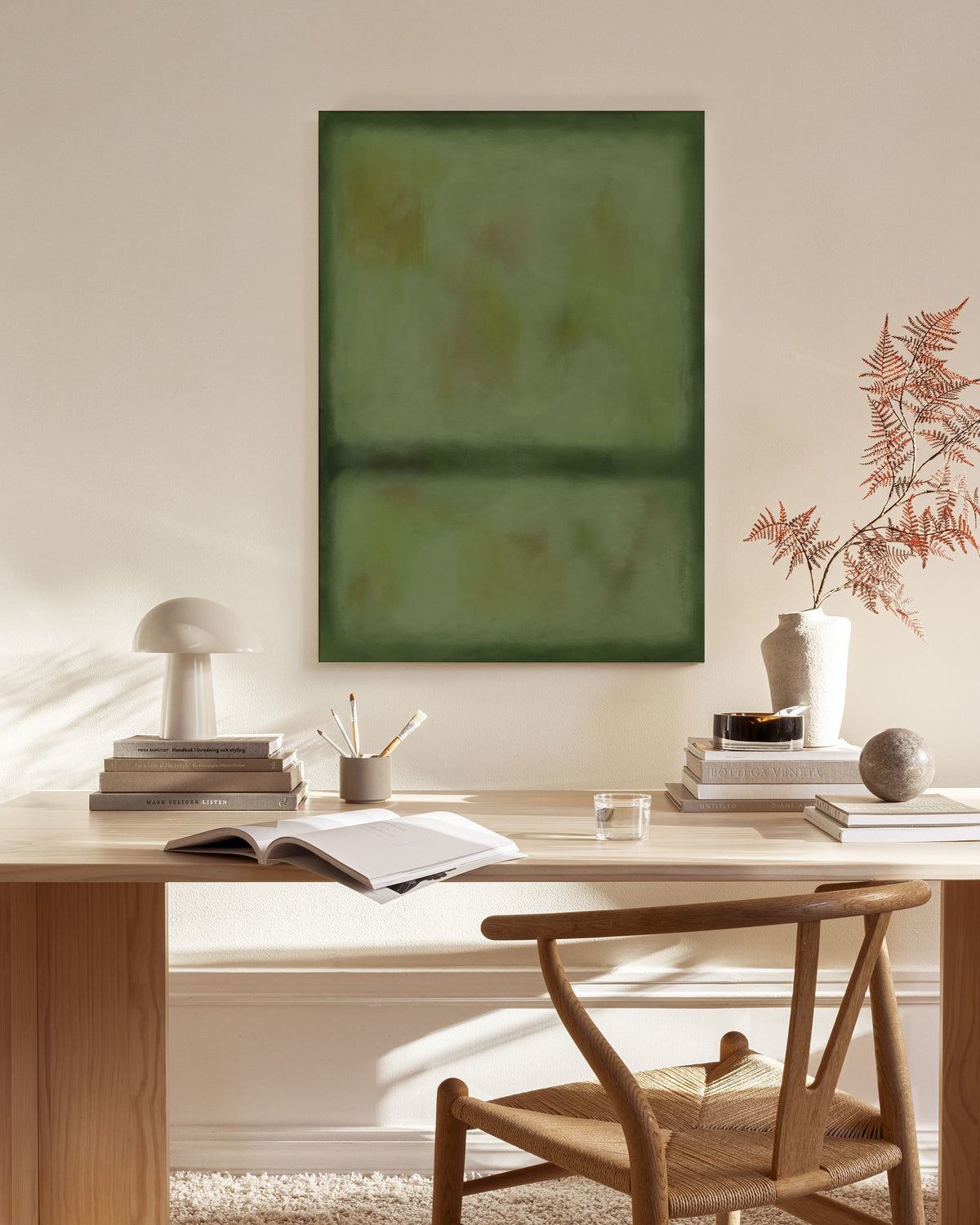Division in Green Canvas print