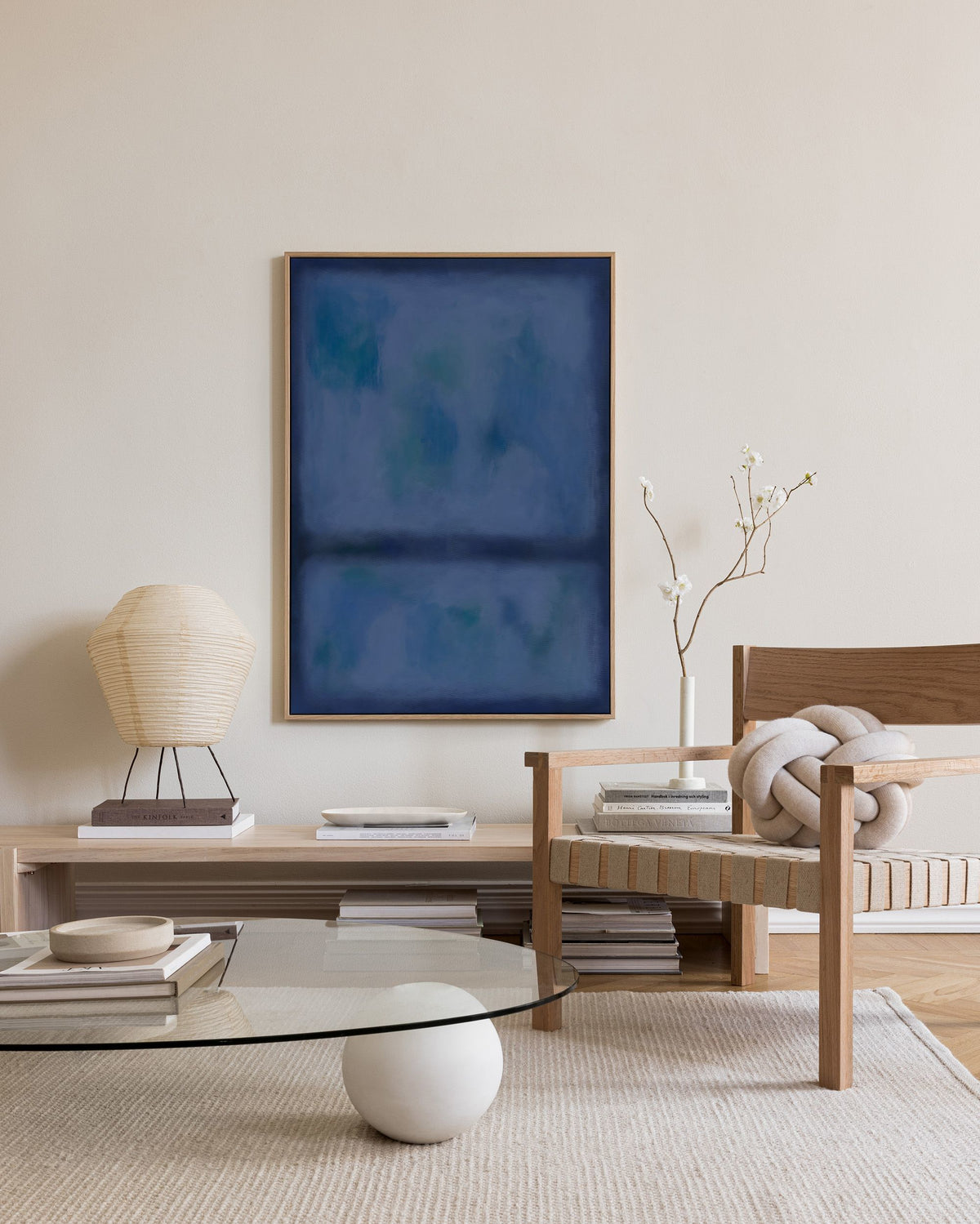Division in Blue Canvas print