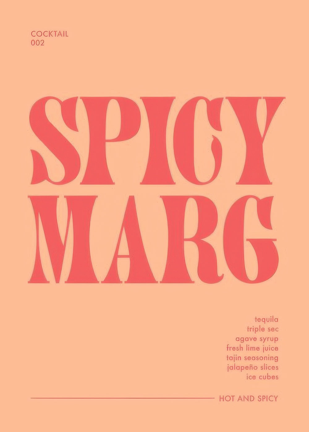 Spicy Margarita Cocktail Print