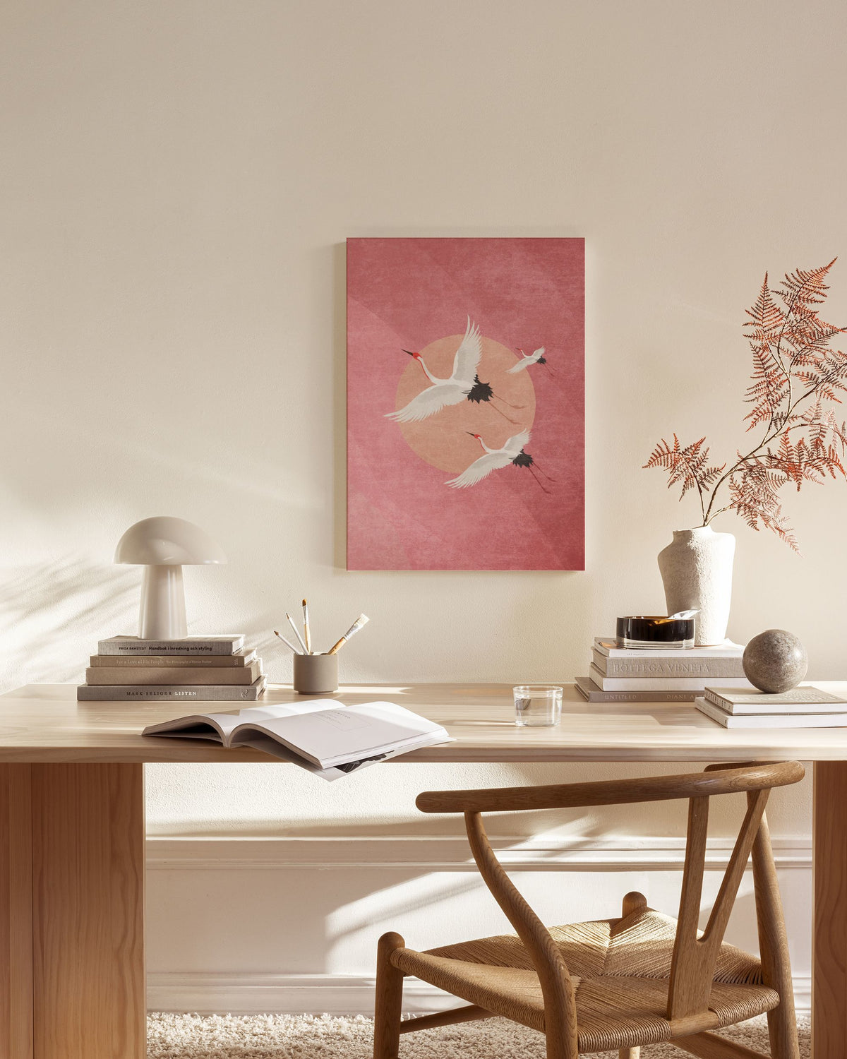 Flying Cranes Canvas print