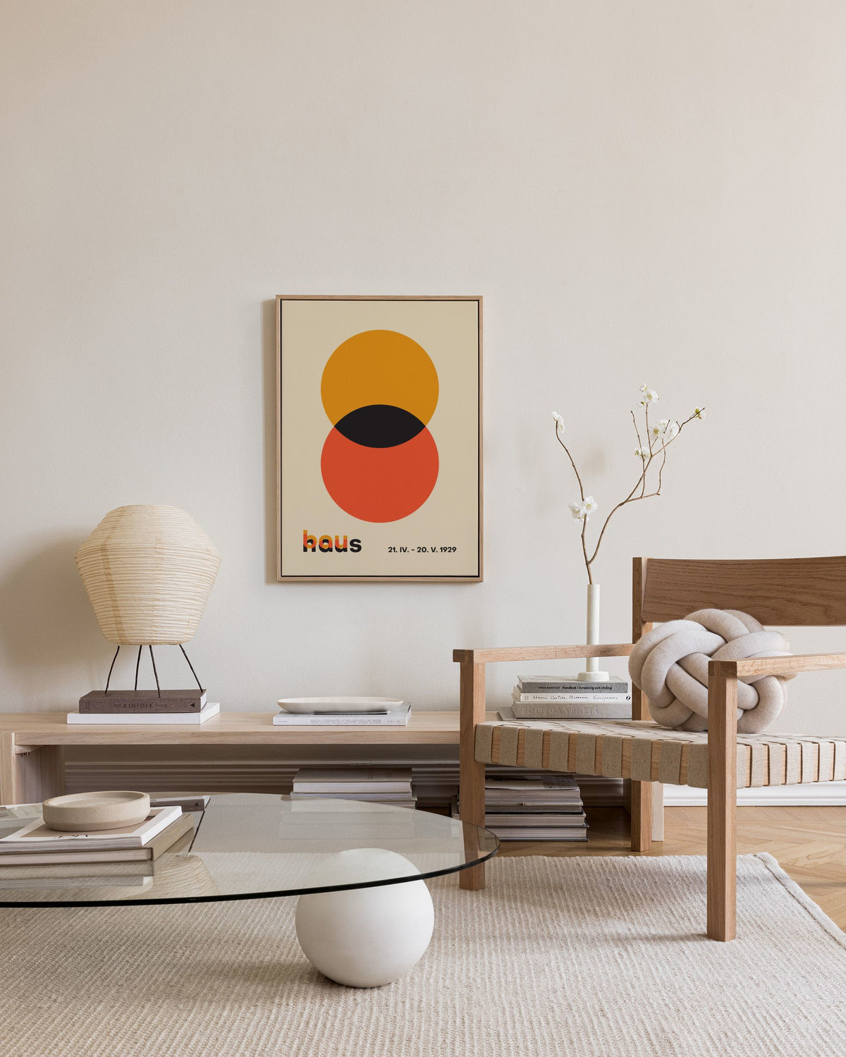 Bauhaus Circles Canvas print