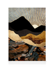 SpaceFrog Designs - Copper And Gold Mountains Canvas print