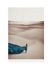Woman in Blue Dress Canvas print