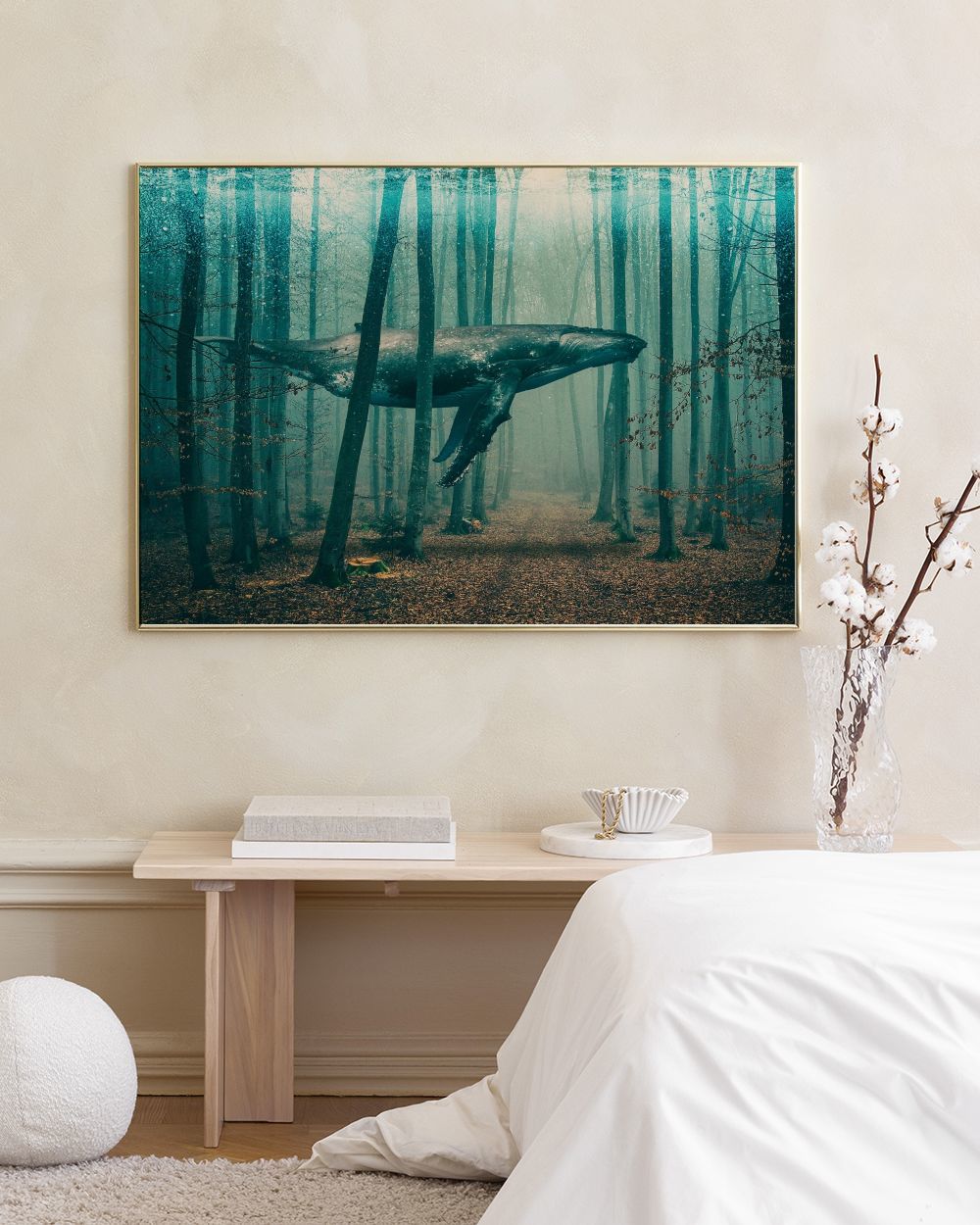 Whale in Forest Print
