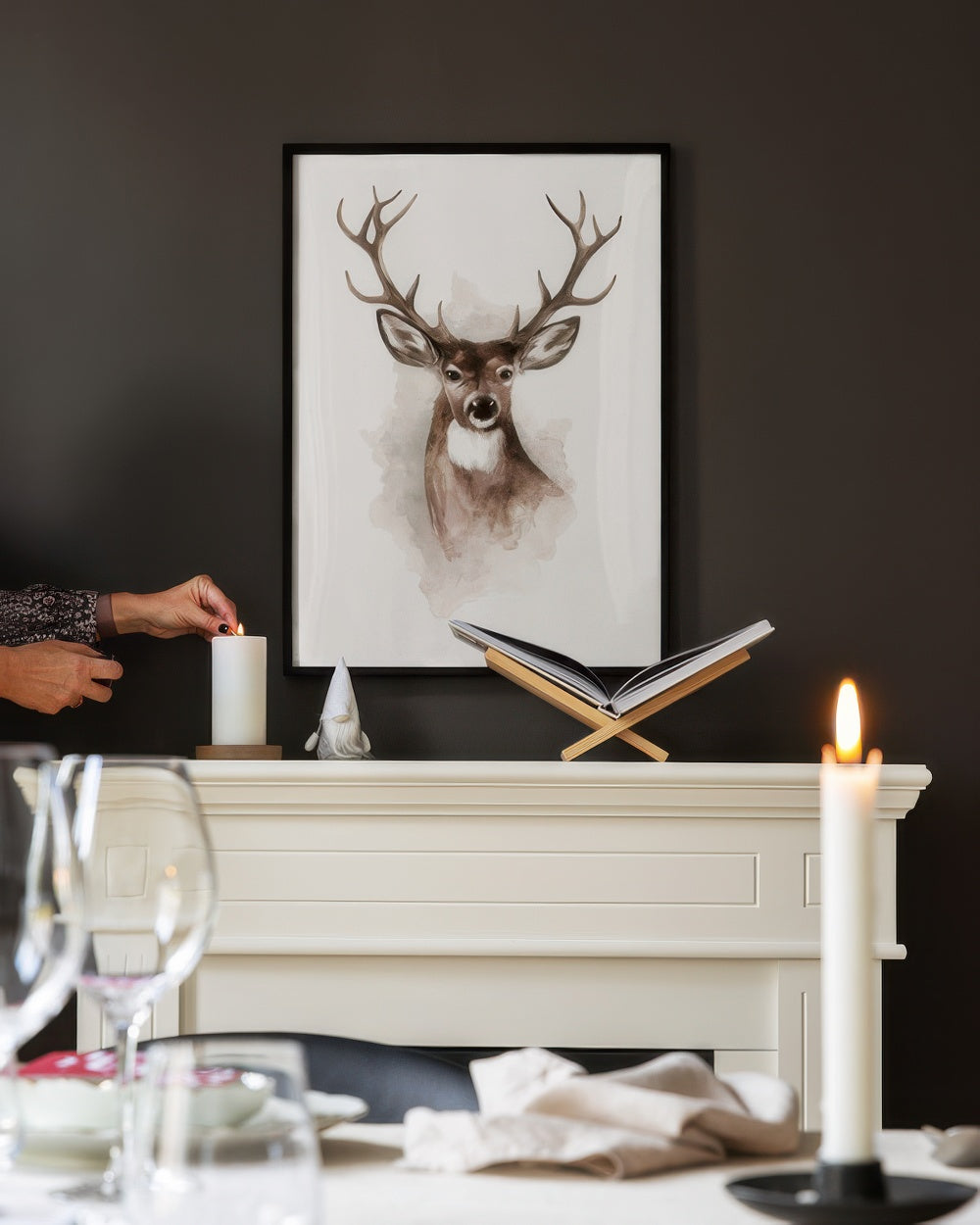 Watercolor Deer Print