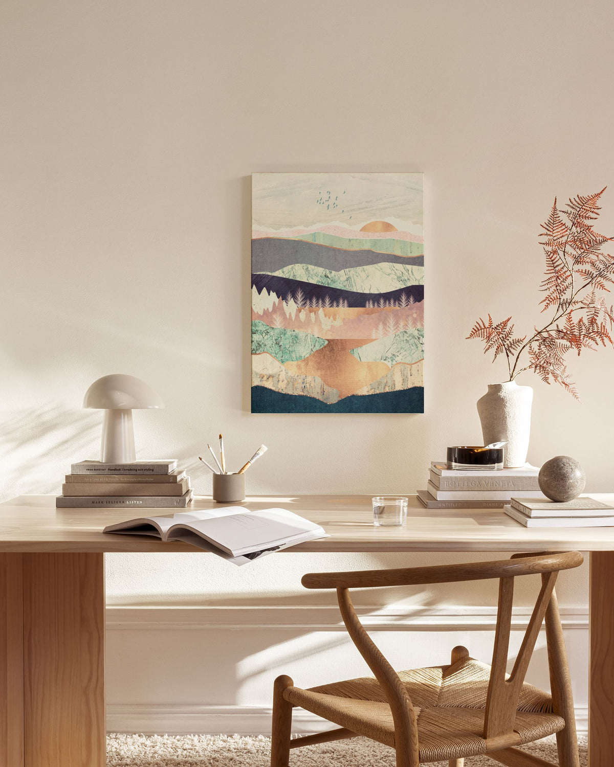 SpaceFrog Designs - Golden Spring Reflection Canvas print