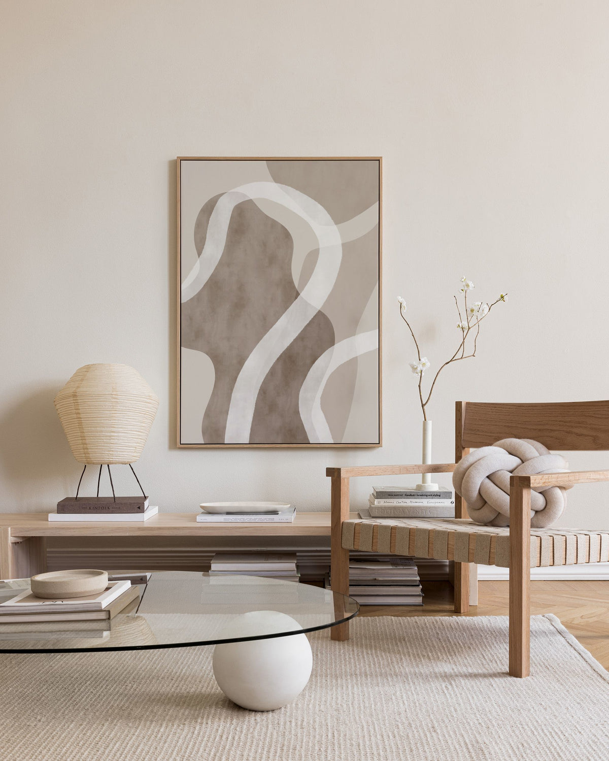 Abstract Brown Shapes No1 Canvas print