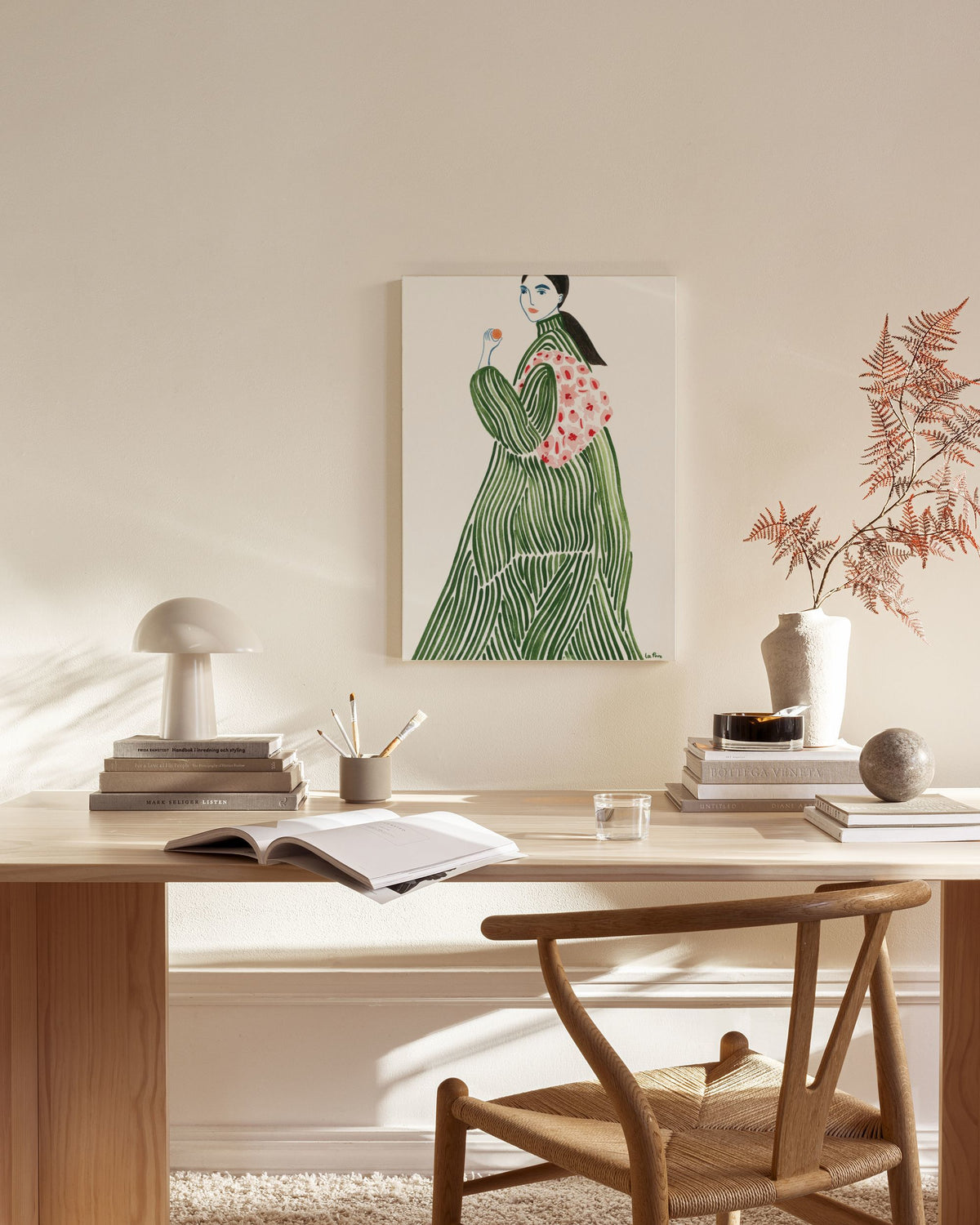 Green Coat Canvas print