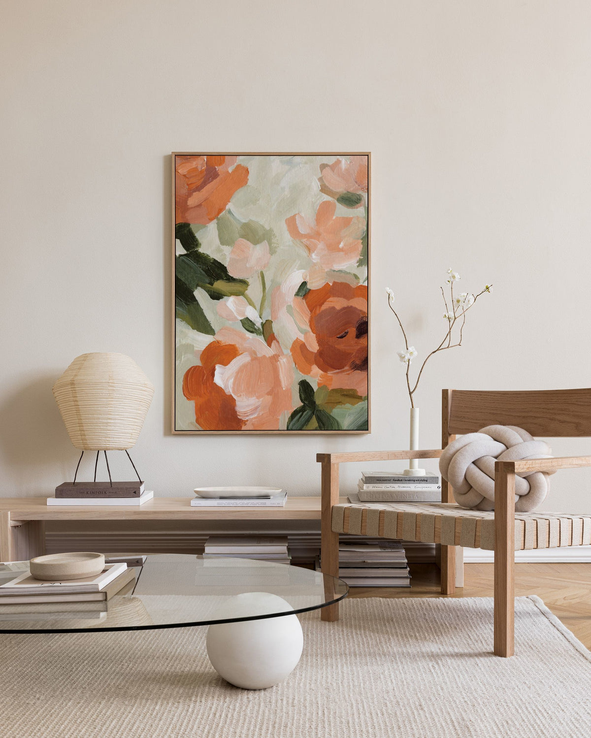 Soft Rustic Florals No2 Canvas print