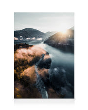 Clouds Over Lake Canvas print