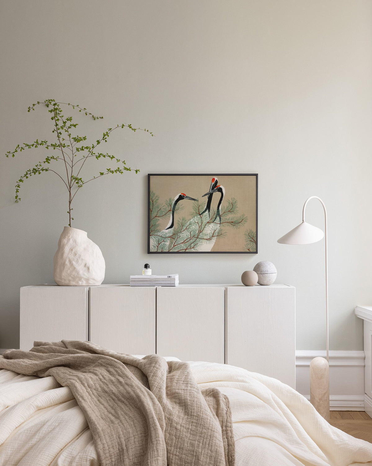 Kamisaka Sekka - Cranes from Momoyogusa Canvas print