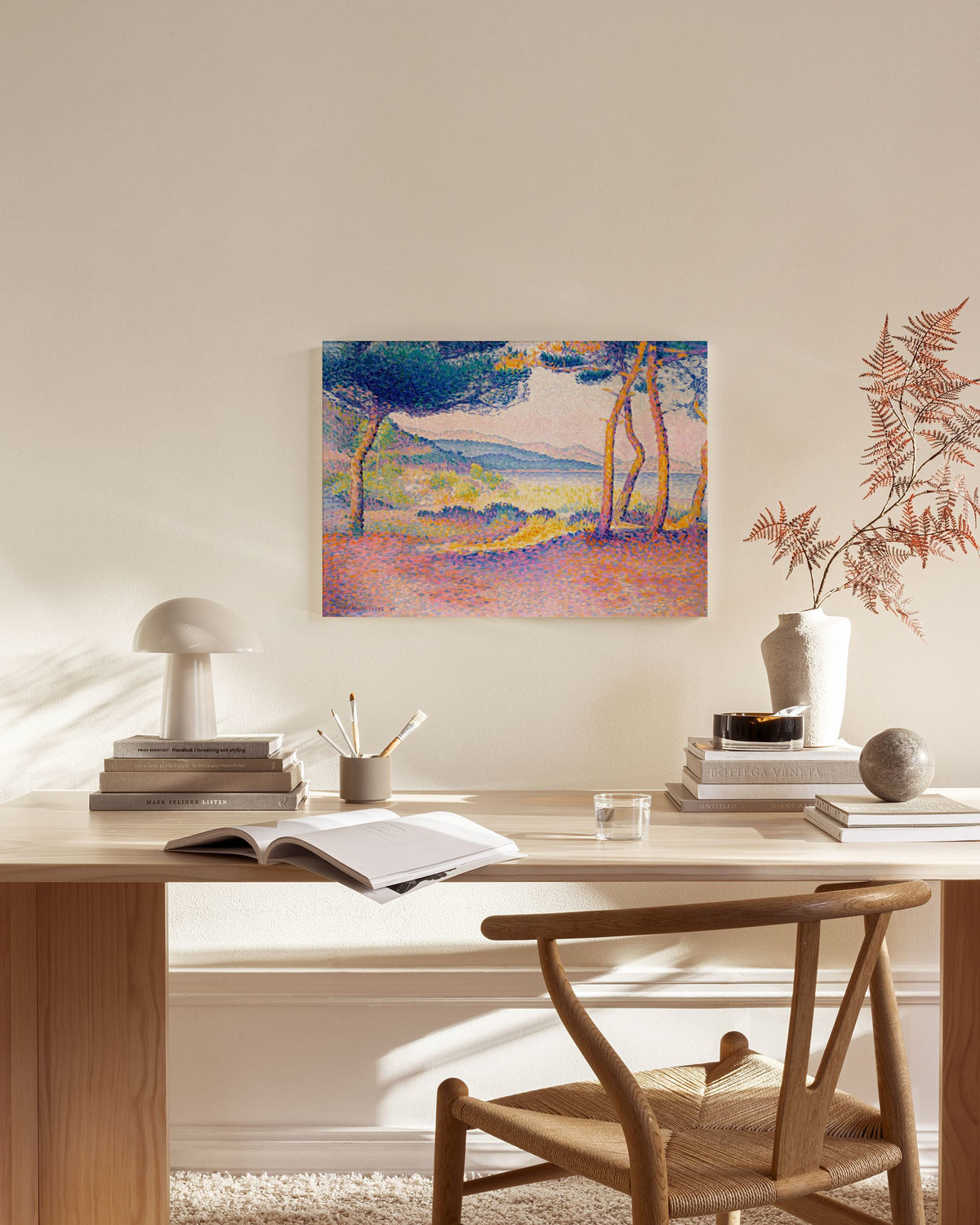 Henri-Edmond Cross - Pines Along the Shore Canvas print