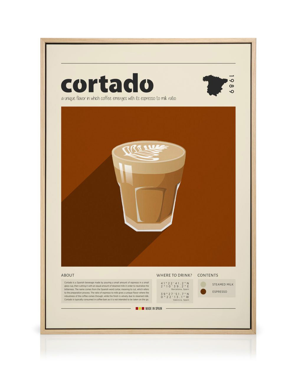 Cup of Cortado Canvas print