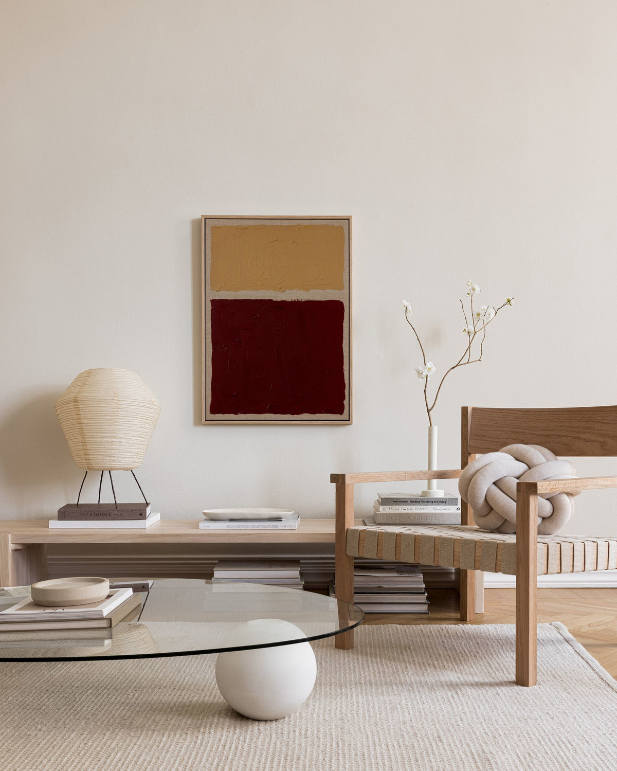 Ochre Versus Oxblood Canvas print