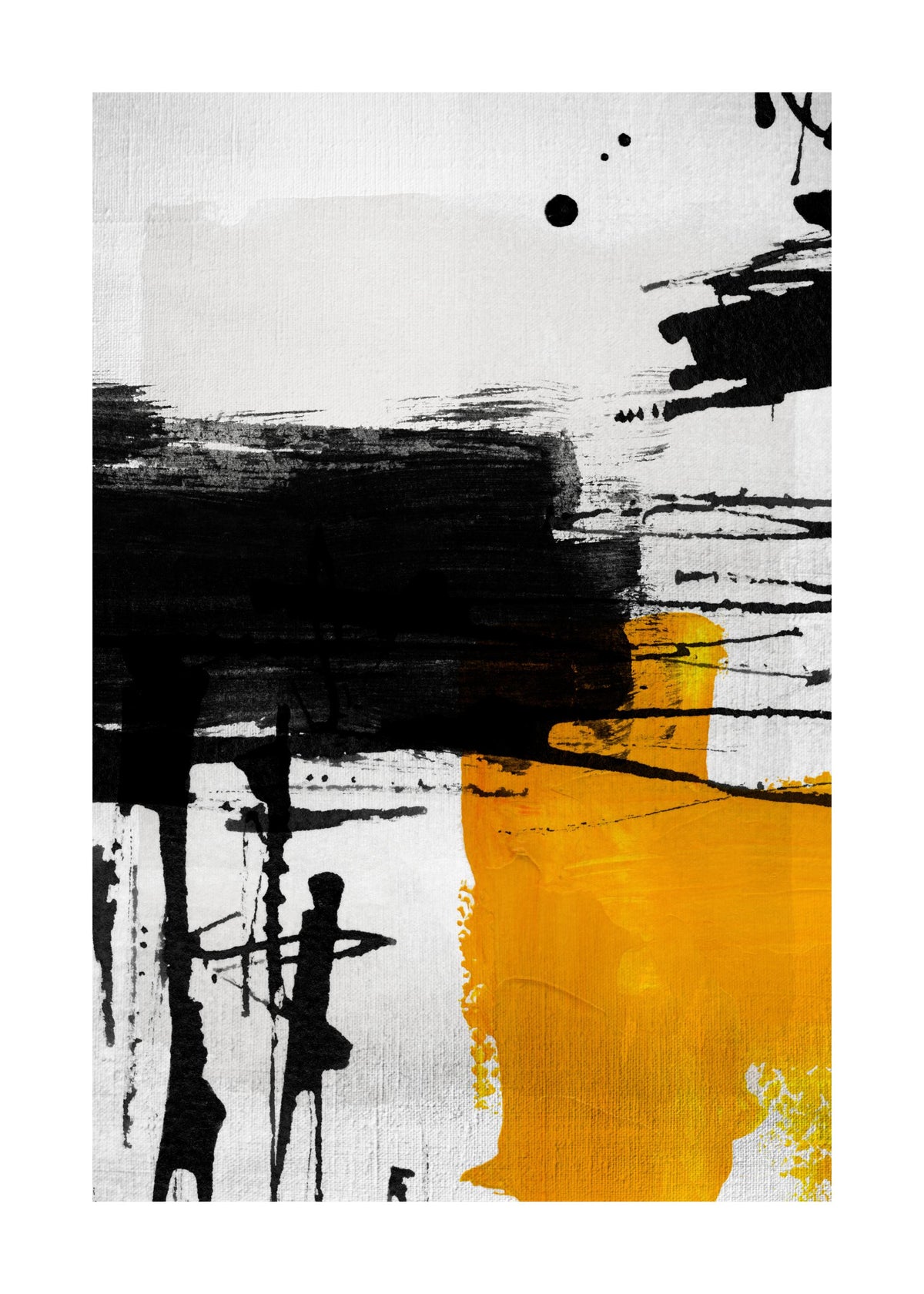 Yellow Abstract No2 Print
