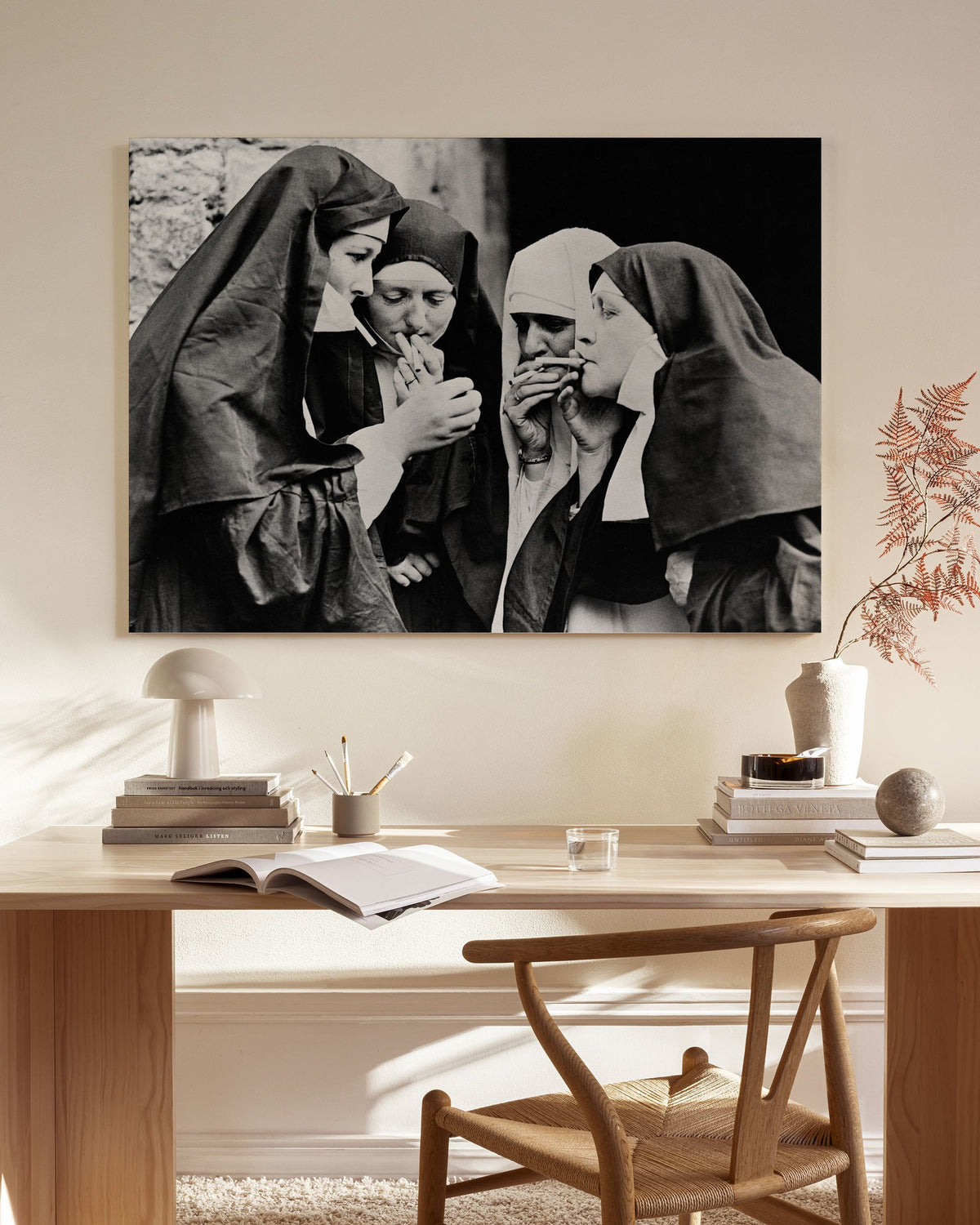 Nuns Smoking Canvas print