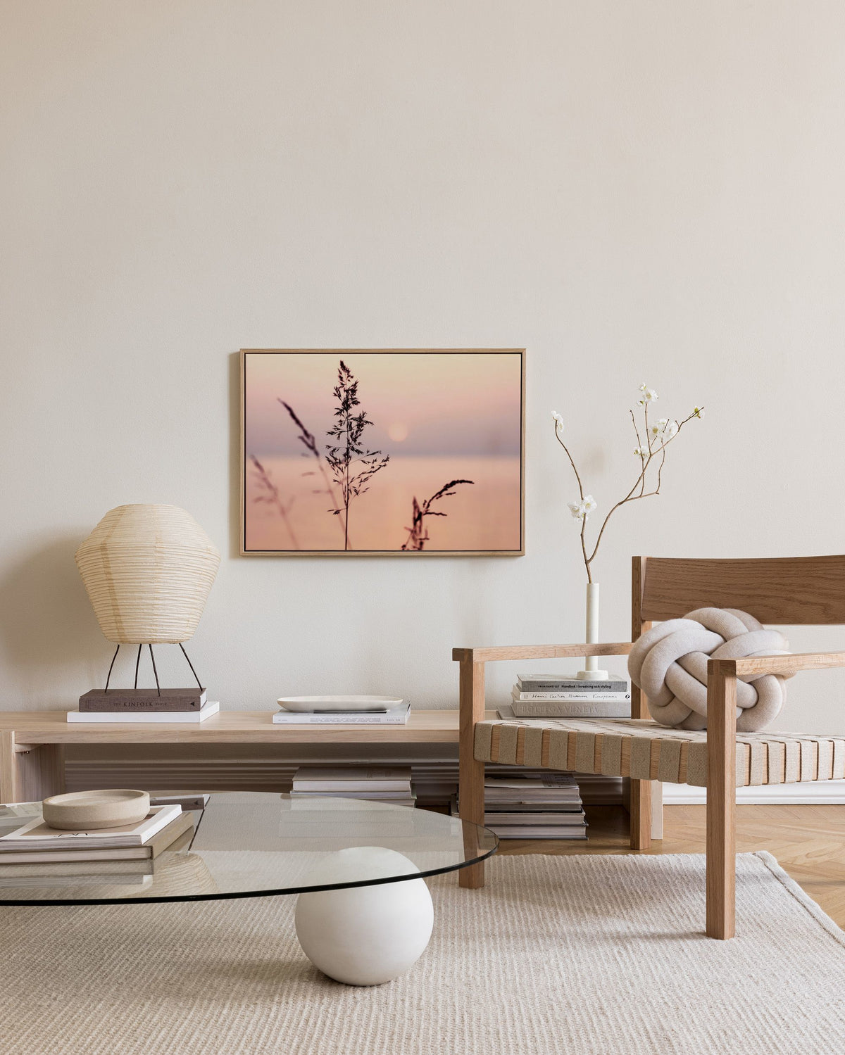 Little Sunset Grass Canvas print
