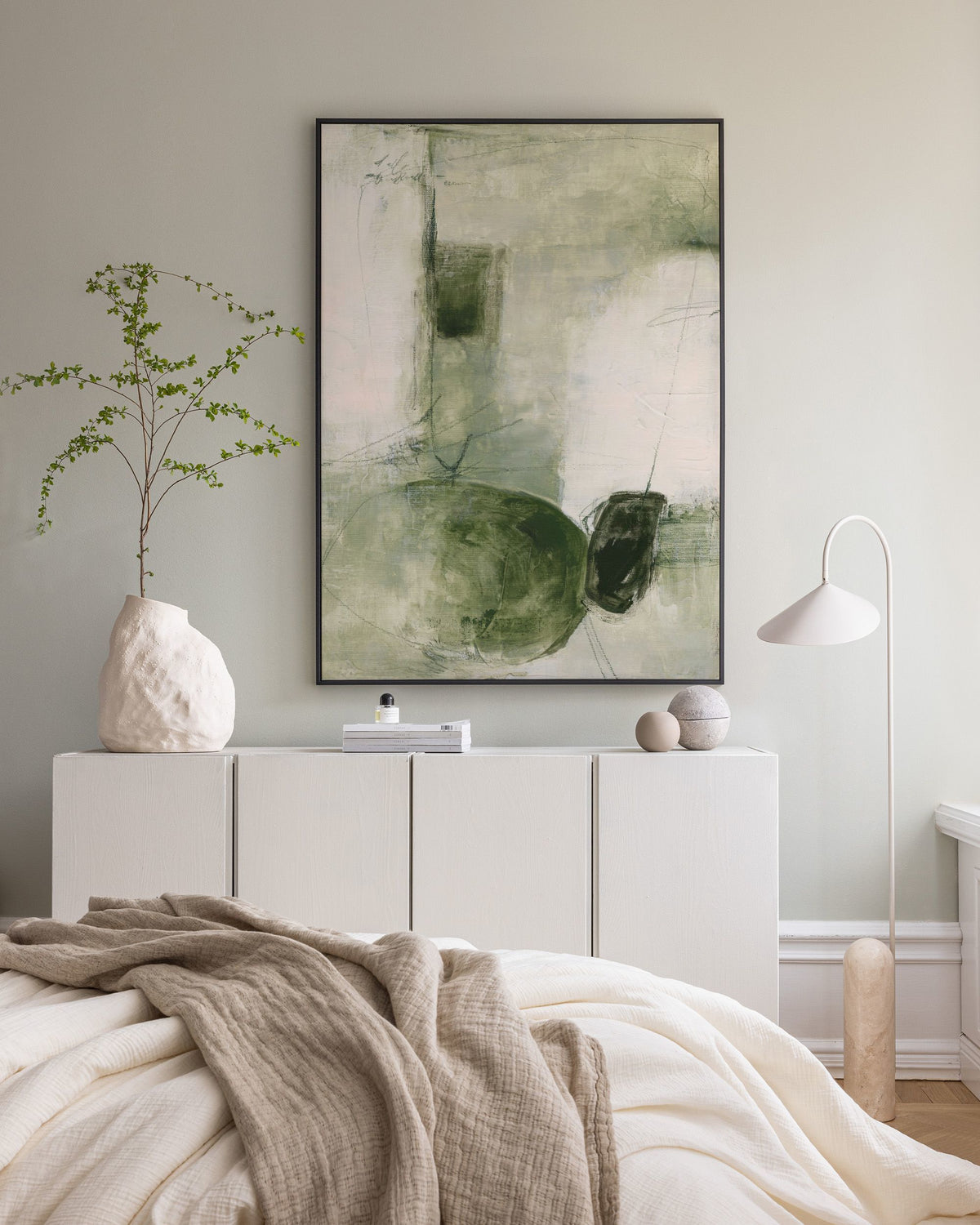 Contemporary Greens No1 Canvas print