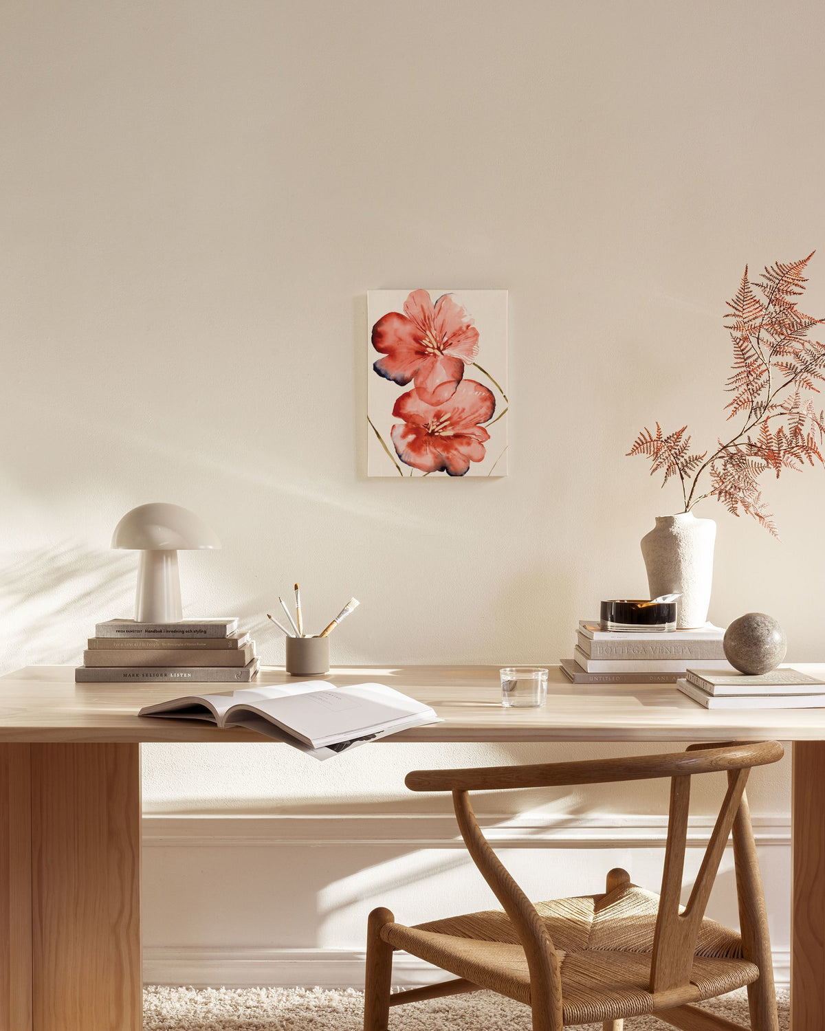 Soft Red Flowers Canvas print