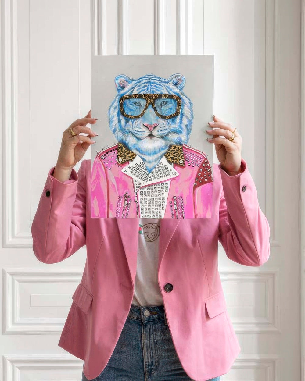 Heather Perry - Artsy Blue Tiger Print