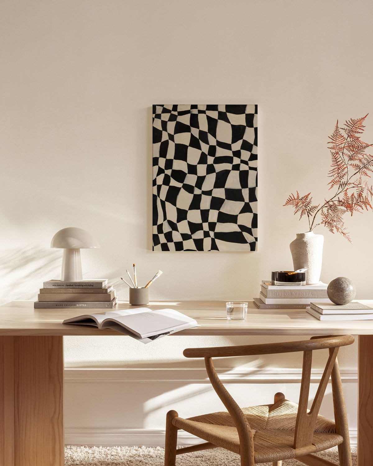 Checkers in Wonderland Canvas print
