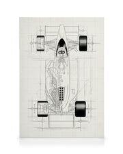 Racing Car Sketch Canvas print