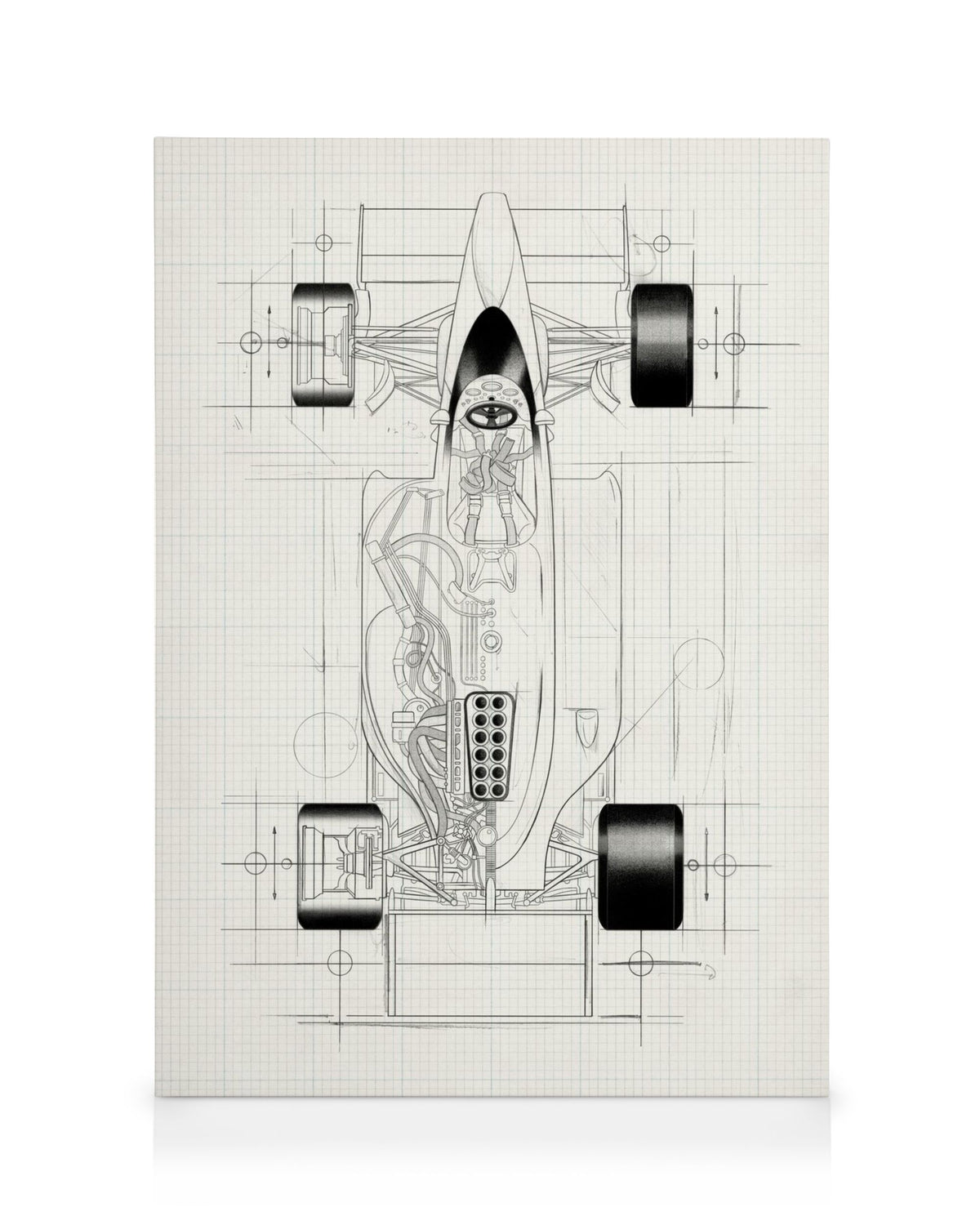 Racing Car Sketch Canvas print