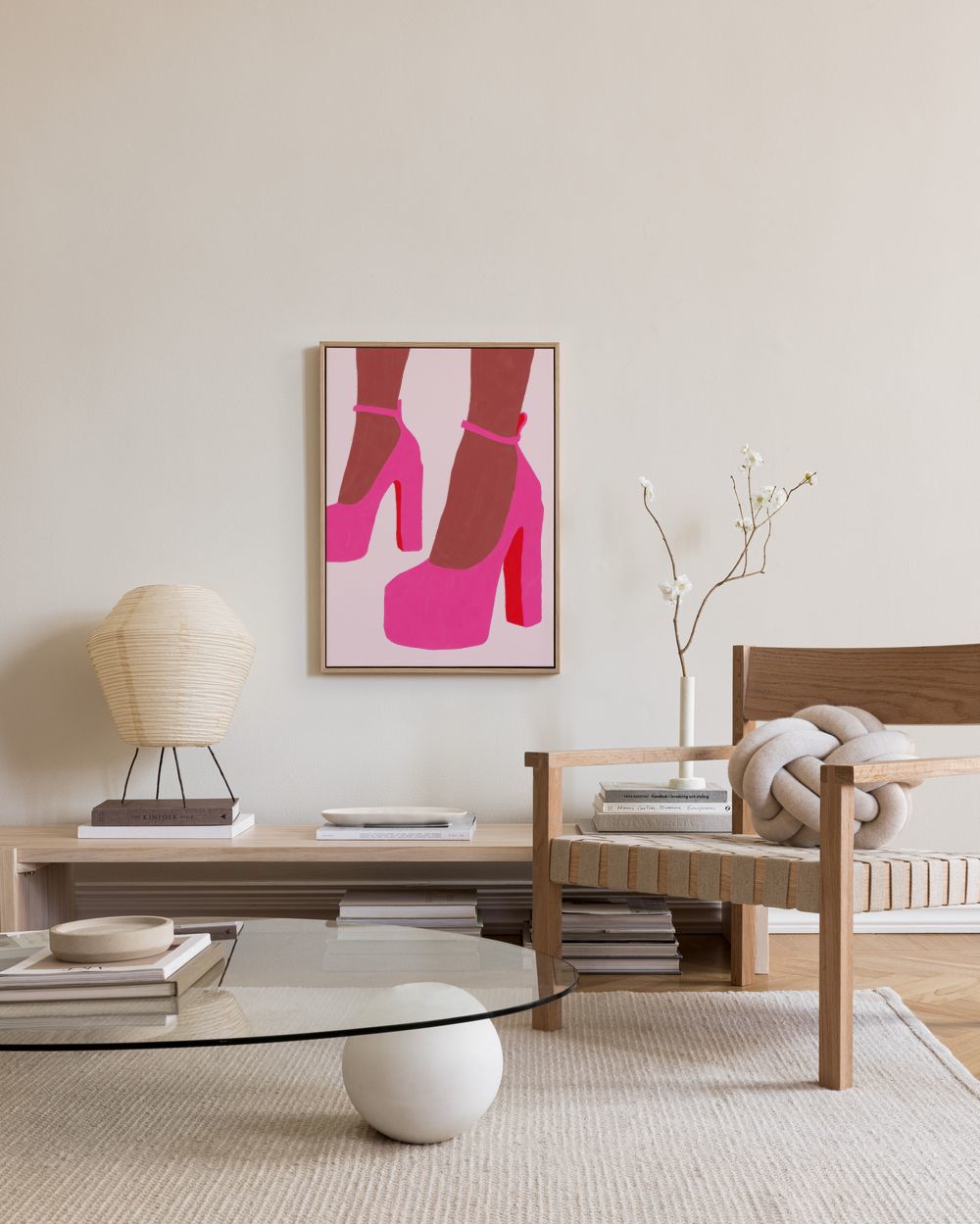Pink High Heels Canvas print