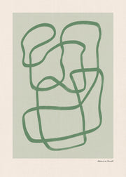 Abstract in Emerald Print