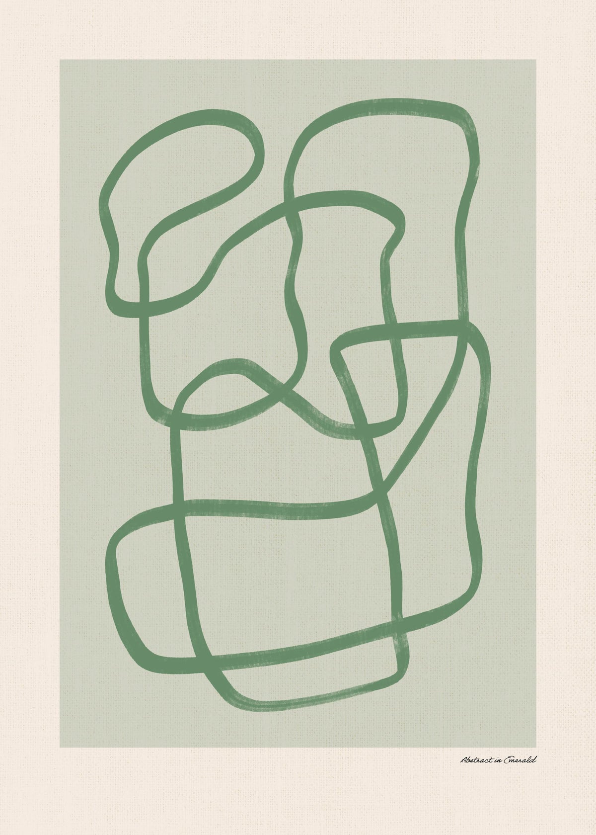 Abstract in Emerald Print