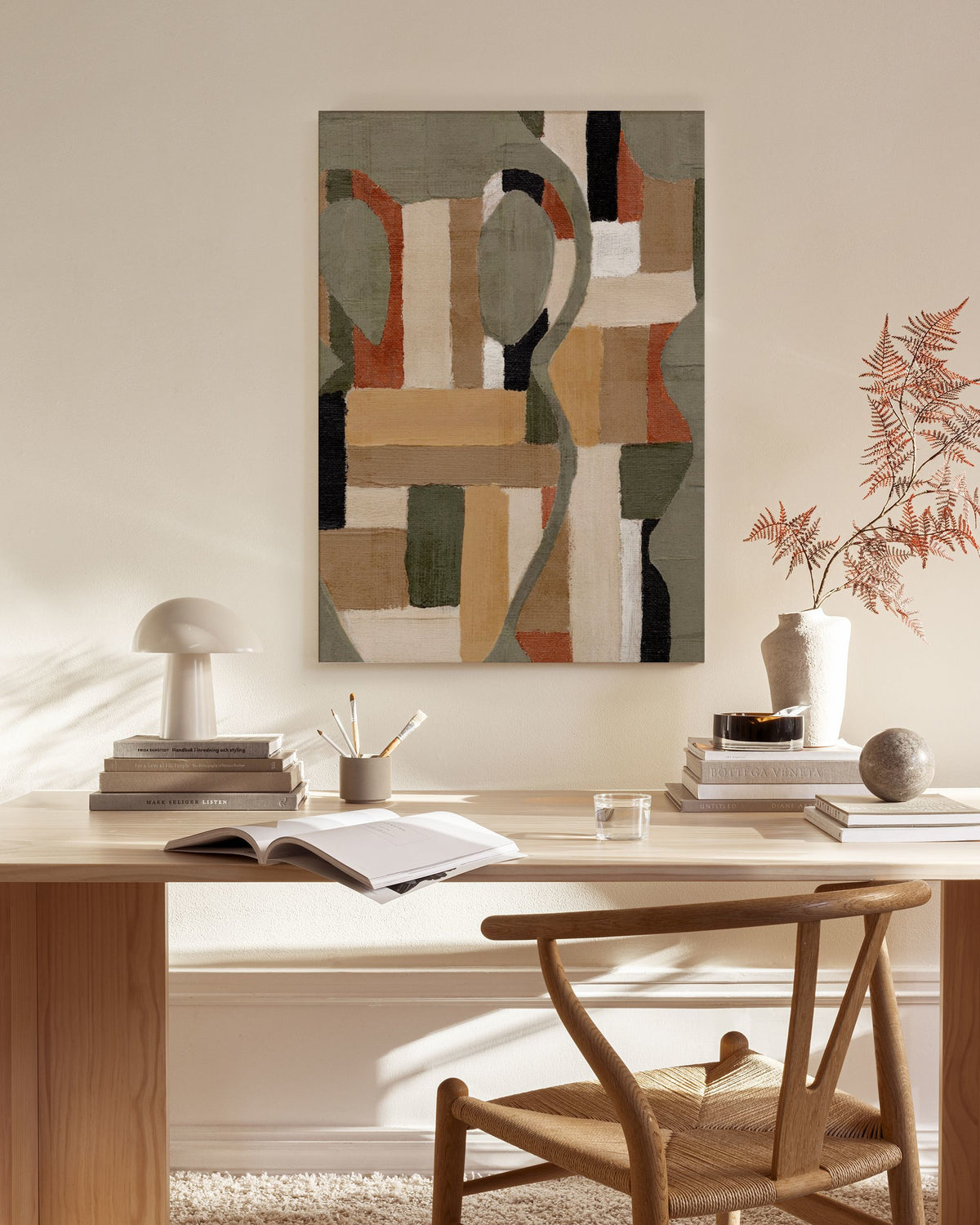 Painted Shapes No1 Canvas print