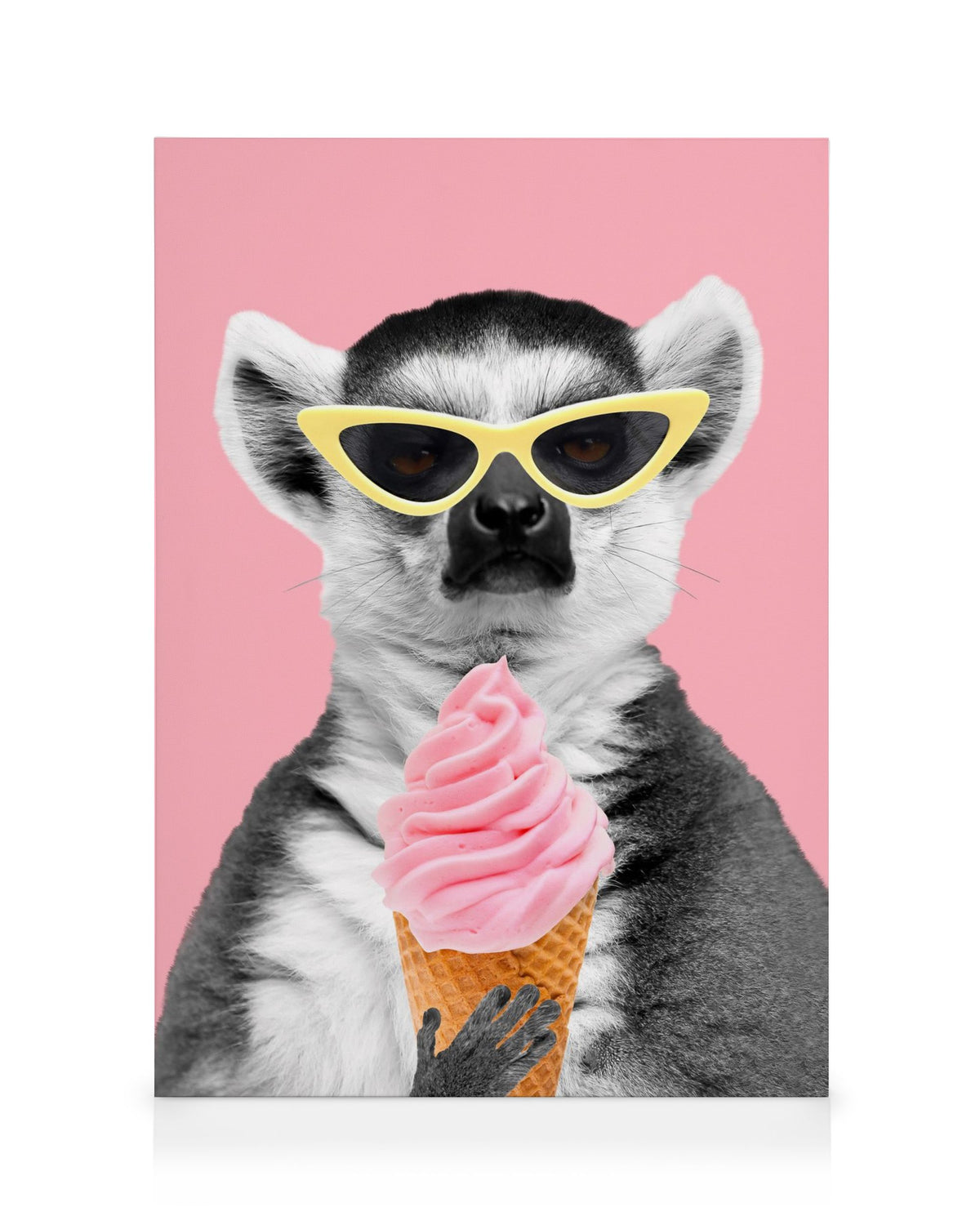 Lemur With Ice Cream Canvas print