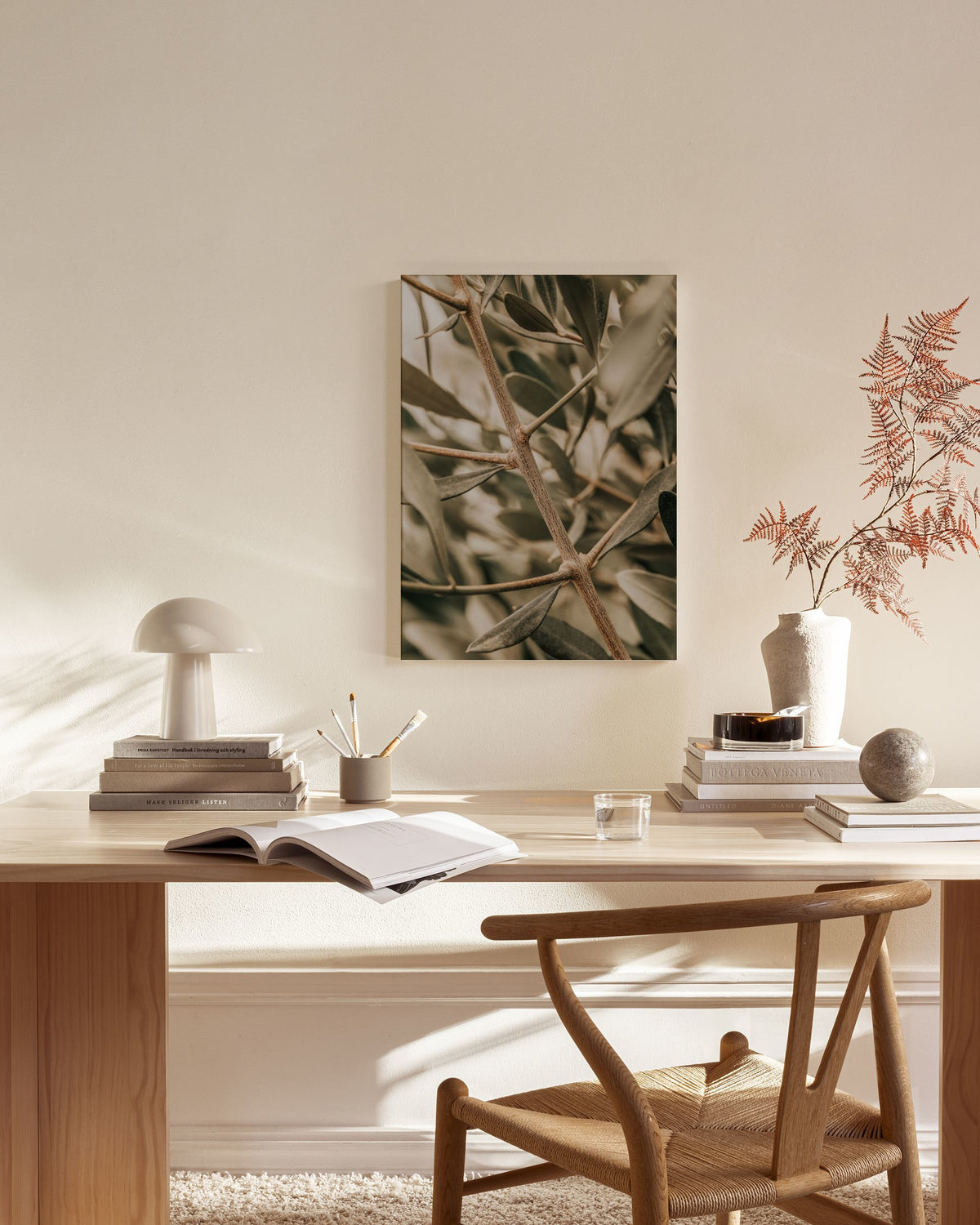 Detailed Olive Branch Canvas print