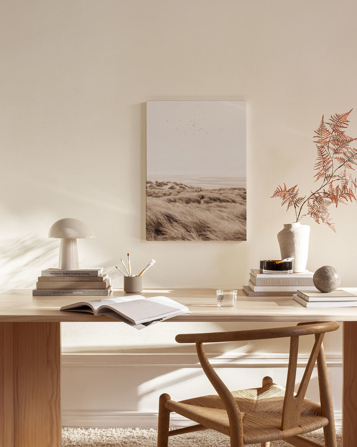 Beige Sand Dunes Canvas print