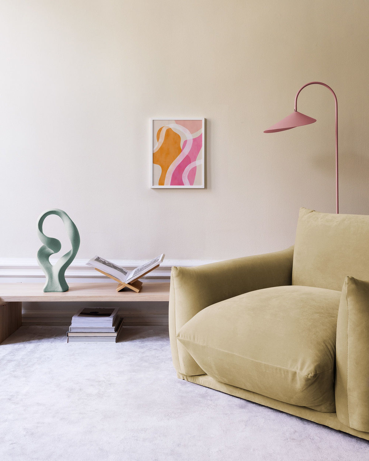 Abstract Pink Shapes No1 Print