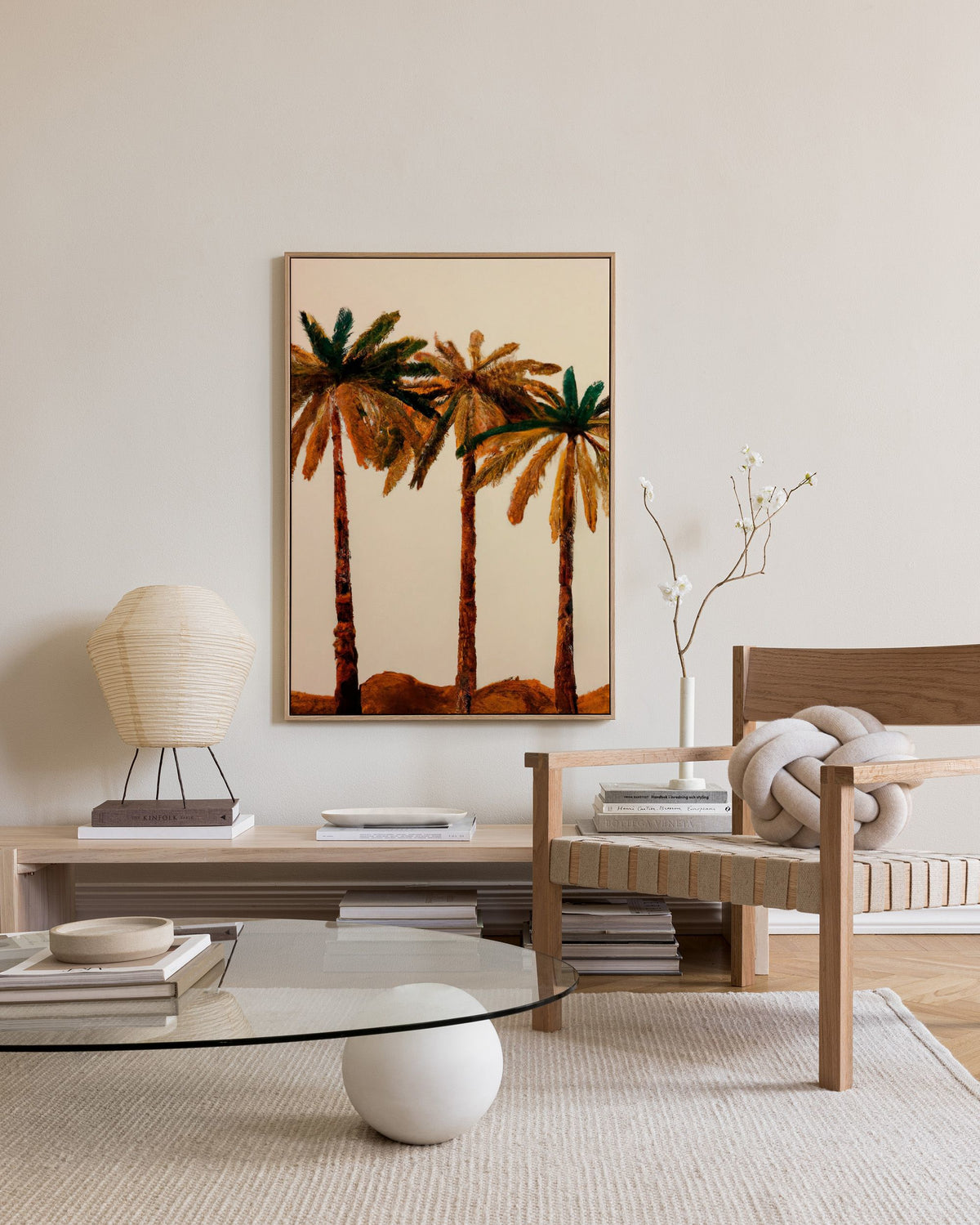 Merel Takken - Palm Trio Canvas print